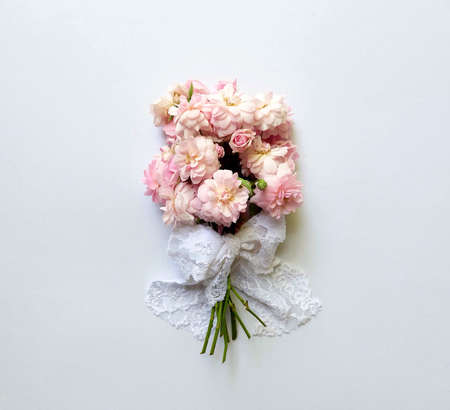 A bouquet of pink rosesの写真素材