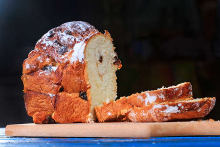 French loaf sliced slices, buns, pastries sweets doughcakeの写真素材