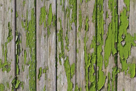 shelled fence with green paint,tree, texture, fence, table, background backgrounds for designers handmadeの写真素材