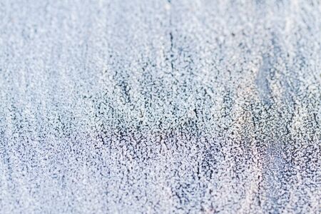 white frost on a wooden surfaceの写真素材