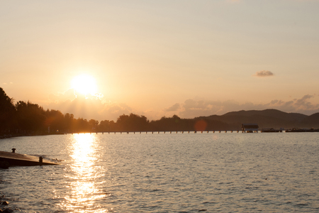sunset and beachの写真素材
