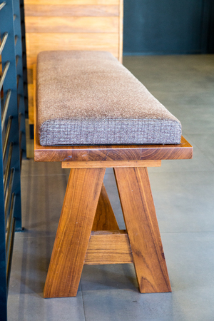Wood Chairs in the coffee cafeの写真素材