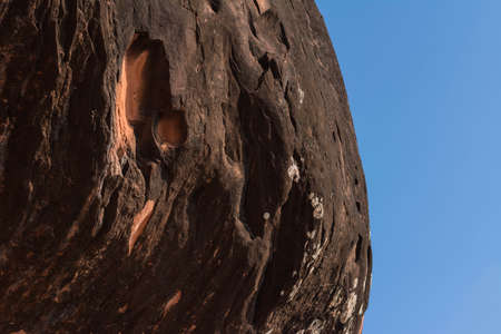 rocky and Tall beautiful skyの写真素材