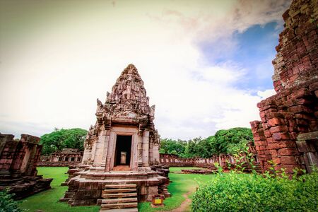Thailand, Phimai castle with Khmer Historical Park,The heyday of the Cambodia Empire.のeditorial素材