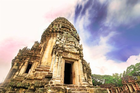 Thailand, Phimai castle with Khmer Historical Park,The heyday of the Cambodia Empire.のeditorial素材