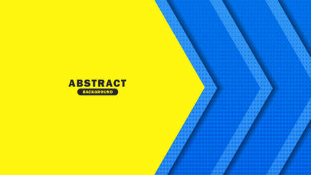 Yellow background with stripes. Modern Abstract background Template. Simple Vector abstract background, bright poster, banner yellow, and blue background Vector illustrationのイラスト素材