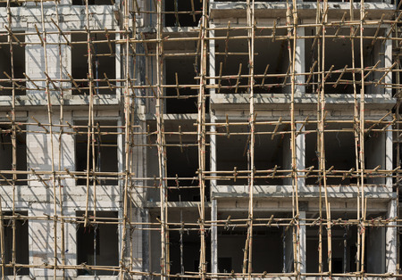 bamboo scaffoldingの写真素材
