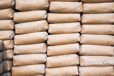 a lot of bags cement の写真素材