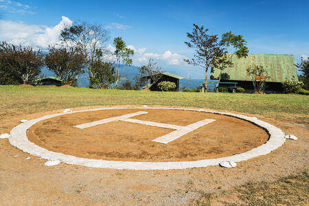 Helicopters landing point の写真素材