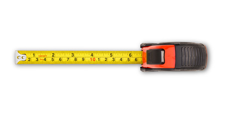 tape measure isolated on white background の写真素材
