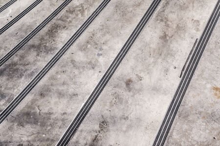 Top view of cement staircase の写真素材
