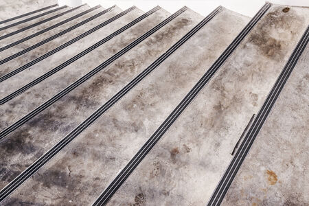 Cement staircase at an office buildingの写真素材