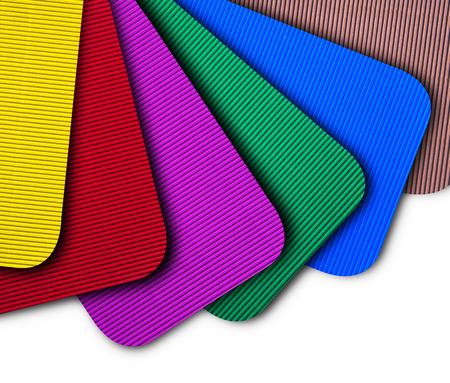 Color corrugated paper samplesの写真素材