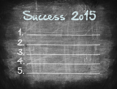 Success 2015, Concept on blackboard.の写真素材