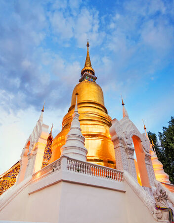 Temple Wat Suan Dok (monastery) in Chiang Mai , Thailand.の写真素材