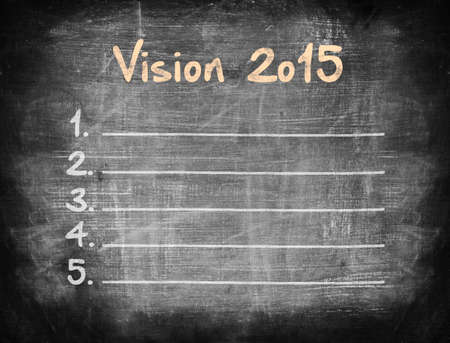 Vision 2015 on blackboard.の写真素材