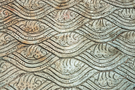 Wave shape pavement background pattern. Slip walkways concrete の写真素材