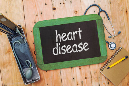 Heart disease on chalkboard
