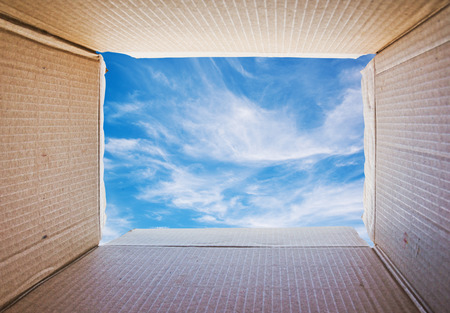 Thinking outside the box Concept imageの写真素材