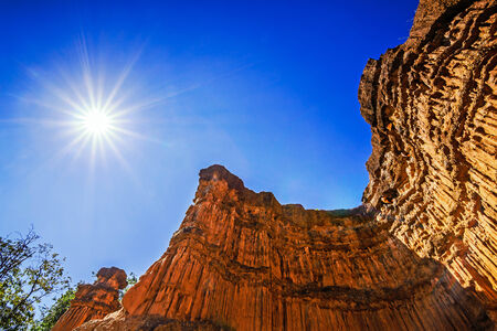Phachor ,amazing in nature erosion by wind and rain, Mae Wang National Park,Chiang Mai,Thailand.の写真素材