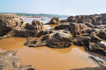 3000 bok ,Sam pan bok, Ubon-ratchathani, Grand Canyon of Thailandの写真素材