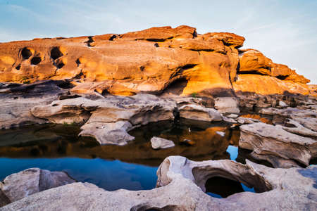 Three thousand waving ,this is travel look like Grand Canyon in Ubon Ratchathani , Thailand.の写真素材