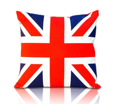 Flag england pillow , Flag england Scatter cushion isolated on white.の写真素材