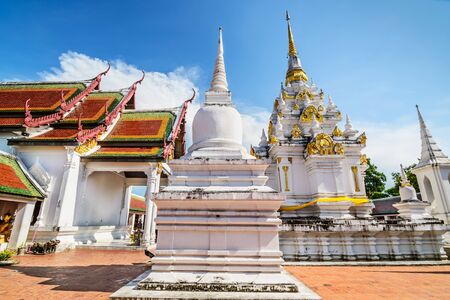 Wat Phra Borommathat Chaiya Worawihan, an ancient temple at Chaiya district,Surat Thani province, South of Thailand.の写真素材