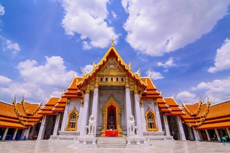 Wat Benchamabophit in Bangkok ,The Marble Temple,Thailand.No reの写真素材