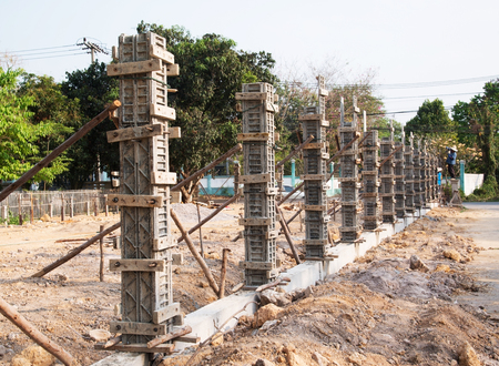 Concrete pillar mold for house construction,Template reinforced concrete pillar.
