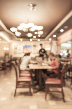 Abstract blur restaurant, vintage effect style imageの写真素材