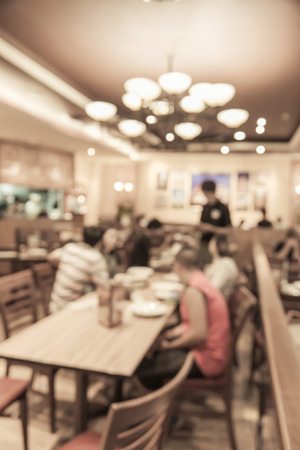 Abstract blur restaurant, vintage effect style imageの写真素材