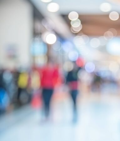 Blur shopping mall with bokeh backgroundの写真素材