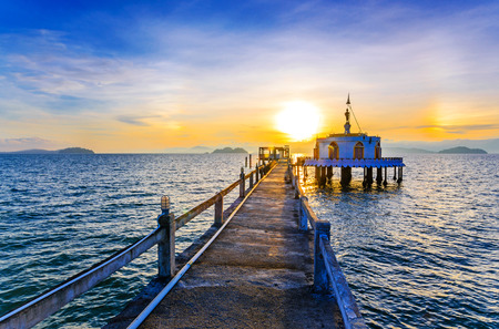 Old Temple in the andaman sea, Phayam island , Ranong Province, Thailand.の写真素材
