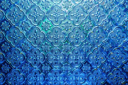 Abstract stained glass on the inside surface of windows. closeup color glass background.の写真素材