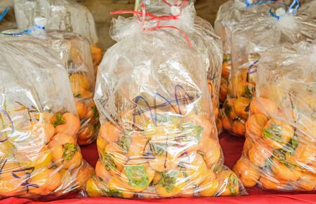 Ripe fresh persimmons