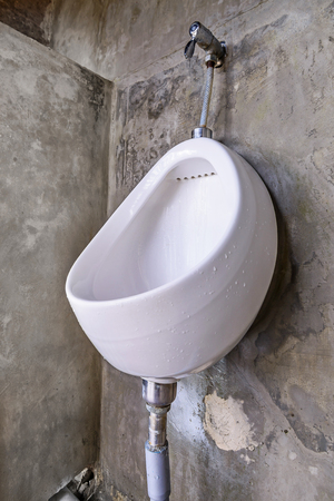 White urinals men in public toiletの写真素材