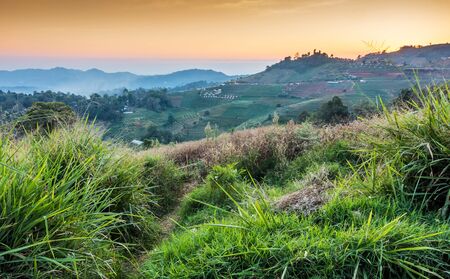 Sunset at Mon Cham hill , Chiang Mai, Thailand