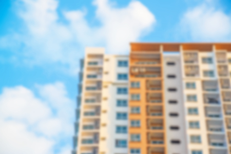 Blur exterior view of new condominium.の写真素材