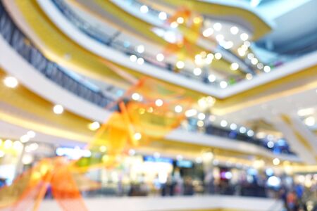 blurred image of shopping mall backgroundの写真素材
