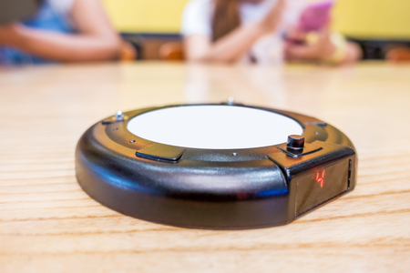 wireless queue calling system for for coffee shops and fast food restaurant service call.の写真素材