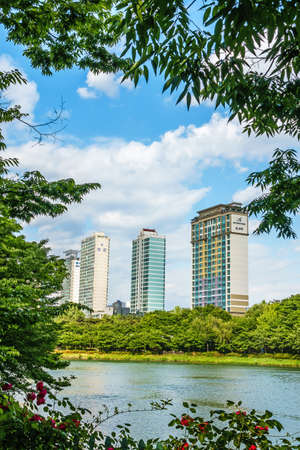 Seoul, Korea - May 26, 2017, Architecture and Buildings in Downtownのeditorial素材