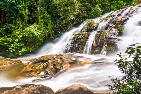 Pha Dok siew waterfall at Doi Inthanon National park in Chiang Mai Thailandの写真素材