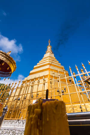 Wat Phra That Cho Hae Temple, Phare, Thailand.の写真素材