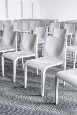 Empty chairs in the meeting room. No people.の写真素材
