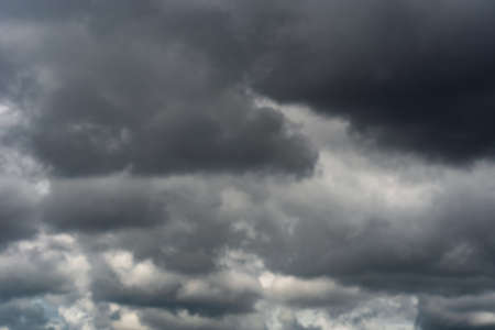 Dark rain clouds in the sky, The rain is coming soon.の写真素材