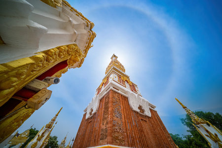Wat Phra That Phanom Woramahawihan The old temple was prosperous in the Nakhon_Phanom Province. Temples are public places that can be used by anyone without asking for location permission.の写真素材