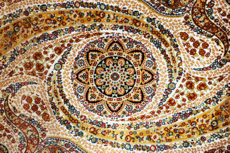 Woollen woven surface with abstract pattern. Background. View from top..