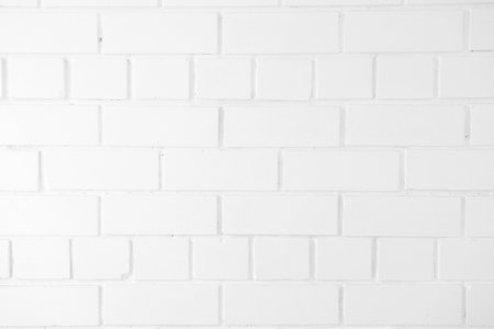 White brick wall. Solid empty background. Design blankの写真素材