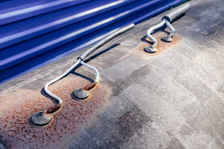 Electrical protection of metal pipes from corrosion. Type of terminal connection.の写真素材
